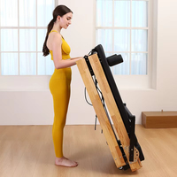 Machine de Pilates Reformer en bois, lit de Pilates Reformer pliable en bois, équipement de fitness et de yoga avec cadre en bois