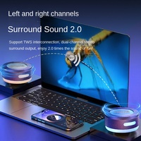 Rambotech Nouveau Haut-parleur sans fil à conduction osseuse et audio par résonance pour la maison, portable pour extérieur et voiture, mini, avec basses profondes, IPX6