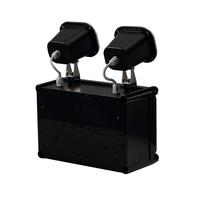 Lumière d'urgence LED IP65 à double projecteur avec batterie de secours de 3 heures, double indicateur pour montage mural/plafond