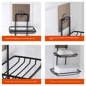 Piatti autoadesivi personalizzati senza perforazione custodia in spugna mensola per <span class=keywords><strong>lavello</strong></span> da cucina BathroomToilet portasapone portasapone - Product Image 2
