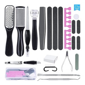 Kit de manucure avec ciseaux, mini polissoir à ongles, coupe-ongles, lime à pieds, coupe-ongles, ensemble d'outils de soin des ongles personnalisés pour salon de beauté, outils de manucure - Product Image 1
