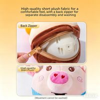 Jouet pour chien en forme de cochon, balle rebondissante interactive, jouet musical sonore pour usage intérieur, détachable, lavable, rechargeable