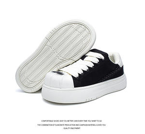 Chaussures basses pour hommes, tendance, best-seller, à lacets, confortables, à semelle souple, à semelle épaisse, polyvalentes, décontractées, sportives, à tige en coquille - Product Image 5