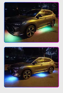 New Car LED Phantom Streaming Chassis Light Modification Dazzle Color Bluetooth APP Car Lights 12V Others Car Light Accessories