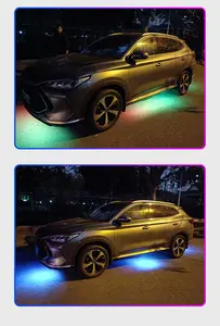 Lampu mobil LED Phantom Streaming mobil baru modifikasi lampu mobil warna mempesona aplikasi Bluetooth 12V Aksesori lampu mobil lainnya