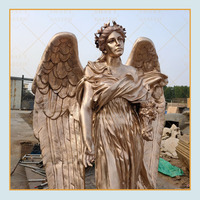 Statue décorative taille de vie en Bronze, Statue en céramique, vente en gros, Sculpture d'ailes d'ange