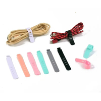 Correas de Silicona para Enrollar Cables, de Tamaño Personalizable, Reutilizables, Organizadores de Cables para Oficina, Teléfono, Ordenador