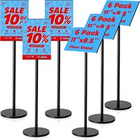 Support de signalisation réglable robuste pour magasin de détail, support de sol pour panneau A4, support de signalisation sur pied, support d'affiche