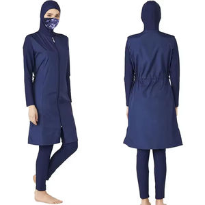 Burkini 2 pièces imprimé coupe haute pour femme musulmane, grande taille, en Spandex/Polyester, écologique, collection 2026 - Product Image 1