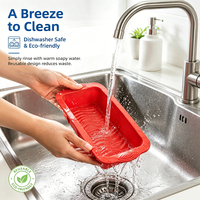 Moule à pain en silicone de qualité supérieure avec poignées ergonomiques, moule de cuisson réutilisable pour gâteau anglais et pain aux bananes faits maison