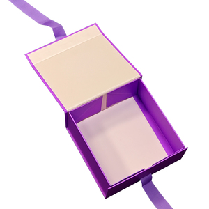 Coffret Cadeau de Luxe Personnalisé pour Mariage, Emballage Cosmétique Rigide avec Fermeture Magnétique, Ruban <span class=keywords><strong>Noir</strong></span>, Doublure en Éponge, Gaufrage Brillant/Mat - Product Image 6
