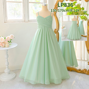 <span class=keywords><strong>Robe</strong></span> de mariée décontractée en mousseline douce <span class=keywords><strong>pour</strong></span> filles MQATZ avec traîne chapelle et ceinture enveloppante LP836 - Product Image 3