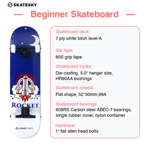 Skateboard completo personalizzato economico in legno di acero a 7 strati - Product Image 2