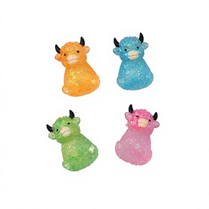 Jouet Squishy Vache des Highlands à Rebond Lent en Maltose, Anti-Stress, Personnalisable, Simulation Petite Vache - Product Image 1