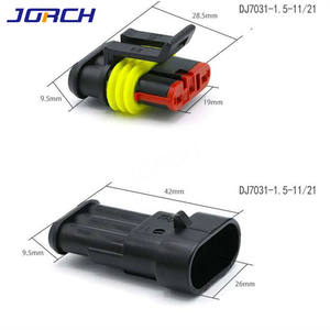 AMP1.5 serie 282087-1/282105-1-3 pin forma arnés de cableado de automoción hembra personalizado-impermeable arnés de alambre - Product Image 4