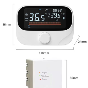 Thermostat intelligent WiFi moderne MEIBA, compatible Alexa et Google <span class=keywords><strong>Nest</strong></span>, programmable, garantie 2 ans, 110-230V, pour appartement, chauffage au sol électrique - Product Image 1