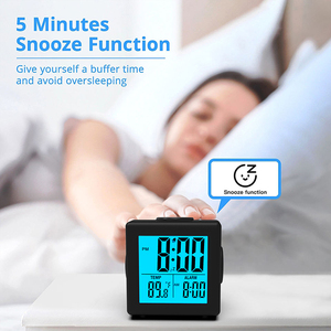 China Cheap Antique Mini Plástico Eletrônico Crianças Night Light Table Desk Viajando <span class=keywords><strong>Lcd</strong></span> Digital Alarm Clock - Product Image 5