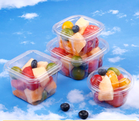 Ecologisch verantwoorde wegwerp clamshell verpakkingen, transparante plastic doosjes voor desserts, fruit, yoghurt, draagbare doosjes voor afternoon tea.
