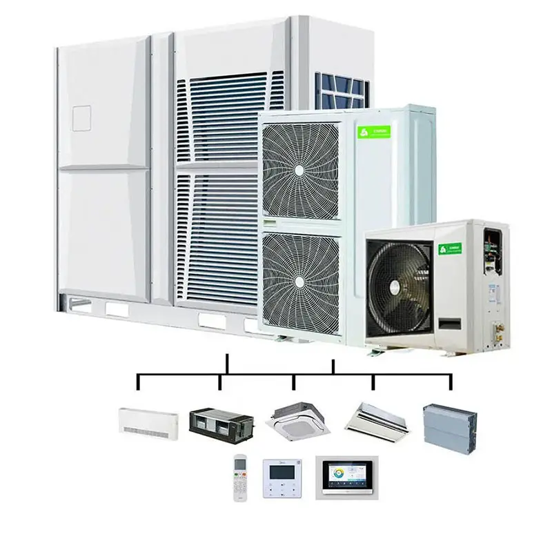 VRV VRF HVAC klima sistemi ticari merkezi klima Fan Coil İç üniteler çok bölünmüş AC