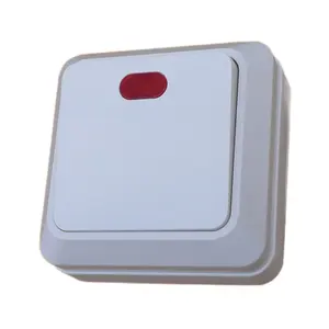 Europe style surface mounting wall switch with led indicator light switch (S1101)