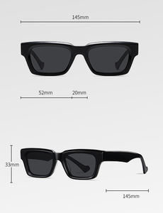 Lunettes de soleil à monture carrée Lunettes de soleil polarisées Trendy 2025 Lunettes de soleil pour femmes Lunettes de luxe en acétate - Product Image 2