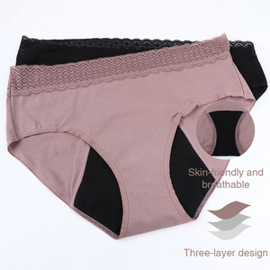 Factory Direct Cotton Hipster Period Panties Pocket Lace Design Leakproof <strong>High</strong> <strong>Waist</strong> <strong>Underwear</strong> For Sanitary <strong>Pad</strong> Use - Product Image 4