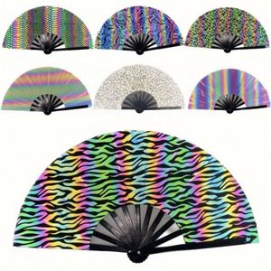 Abanicos Plegables de Bambú Personalizados con Logotipo Impreso Kpop, para Regalo, Negocios, Bodas, OEM, Arte - Product Image 3