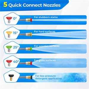 Máquina de limpieza de alta presión DB Electric 2300 PSI 1,8 GPM con ruedas para limpieza de agua fría para industrias minoristas - Product Image 4