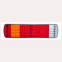 Feu arrière de camion 89 LED 516 mm 24 V avec éclairage de plaque d'immatriculation 2 boulons M8 pour camions Scania S4S et remorques