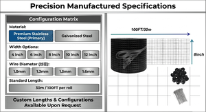 Maille soudée enduite de PVC de calibre 19, 1/2 pouce, protection contre les nuisibles pour panneaux solaires, maille pour panneaux solaires, maille anti-oiseaux pour la protection des panneaux solaires - Product Image 2