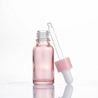 Flacon de mélange cosmétique 10 ml, flacon compte-gouttes en verre rose 50 ml pour huile essentielle, flacon vide pour liquide essentiel