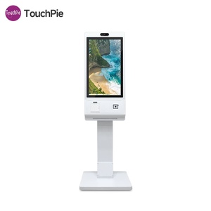 Kiosque de commande pour cantine, 32 pouces, style bureau, avec caméra, lecteur QR, NFC et imprimante thermique - Product Image 1