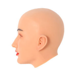<span class=keywords><strong>Masque</strong></span> en silicone réaliste pour femme, tête entière, effet peau réelle, pour films, accessoires, Halloween, cosplay, fête costumée - Product Image 4