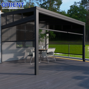 Pérgola bioclimática de aluminio de diseño moderno con pérgola Gazebo para exteriores Pérgola adjunta de <span class=keywords><strong>pared</strong></span> innovadora Estilo contemporáneo - Product Image 4