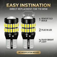 Ampoule LED CANBUS T10 W5W 194 168 36PCS 3014 SMD avec lentille, sans erreur, pour éclairage intérieur de voiture, plafonnier, lecture, plaque d'immatriculation, feux de position latéraux