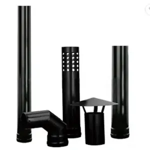 Adorefires Wood pellet stove spare parts stainless carbon steel smoking chimney smoke pipe set flue kit