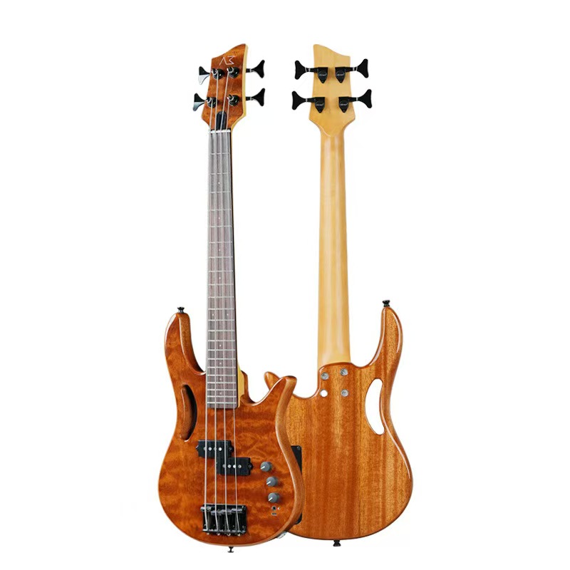 AKAMA Mini Monster Beginner Electric Bass Guitar, 33 Inch