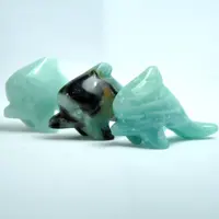 Großhandel Natürliche Amazonit Dolphin Nette Skulptur Healing Kristall 50mm