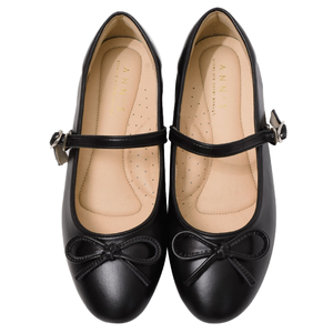 Zapatos de Mujer de Alta Calidad, Estilo Clásico, de Cuero Negro, Planos de Diseñador, con Forro Acolchado en el Talón y Cierre de Hebilla - Product Image 2