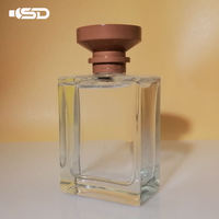 Bouteille de parfum transparente vide de luxe personnalisée ronde bouteille de parfum design bouteille de parfum avec boîte