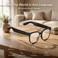 Lunettes Intelligentes IA Premium avec Caméra 800W Pixels, Audio Sans Fil, Traduction en Temps Réel, Assistant Vocal IA – Vente en Gros Usine