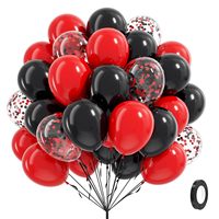 Ensemble de ballons en latex à confettis métalliques de 12 pouces, noir, or, bleu, rouge, blanc, ballons auto-scellants, anniversaire, mariage, fête de Noël