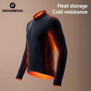 Maillot de Ciclismo ROCKBROS de Invierno, Cálido, de Forro Polar, Cortavientos, para Bicicleta de Montaña y Carretera, Manga Larga, para Hombre y Mujer - Product Image 3