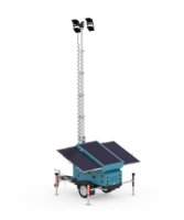 Tours de sécurité mobiles à panneaux solaires pour remorques CCTV avec réseau 4G de haute qualité pour la sécurité des frontières