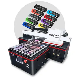 Mini impressora uv de arco-íris, tamanho a2 a3 4060, multifunções, preço para impressora de plástico, caixa de celular, madeira, acrílico, metal, cilindro, cartão, impressora uv