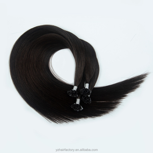 ต่อผมหยิกคุณภาพสูง Yuanzhen แบบ V Tip ผมรัสเซียแบบ Double Drawn ต่อผมแบบ V Tip ด้วยเคราติน - Product Image 6
