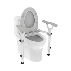 Adjustable Height and Width Bathroom <strong>Toilet</strong> Rails Stainless Steel Hand Railing Stability - Product Image 2