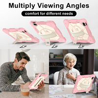 Étui antichoc blindé pour iPad Air 11 M3 2025 M2 2024 avec support pour stylet, support rotatif à 360°, dragonne et bandoulière, pour enfants, OEM ODM