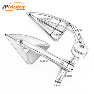 Accessoires <span class=keywords><strong>de</strong></span> moto universel CNC aluminium Cafe Racer <span class=keywords><strong>22mm</strong></span> <span class=keywords><strong>guidon</strong></span> fin rétroviseurs latéraux - Product Image 6