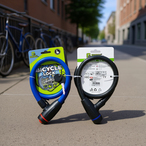 Bicycle Lock 187x15mm <b>Waterproof</b> <b>Cable</b> With Key For Bike Security - Product Image 3